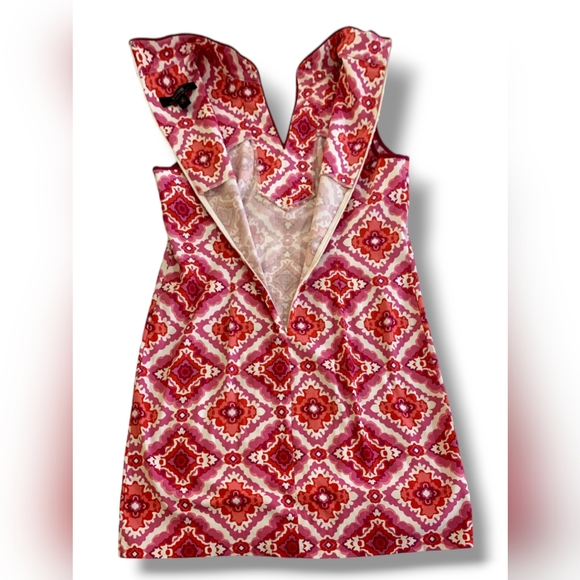 Kensie Dress MandarinbCollar Sleeveless Stretch Cotton Sheath A-line, Size 8 - Picture 3 of 12